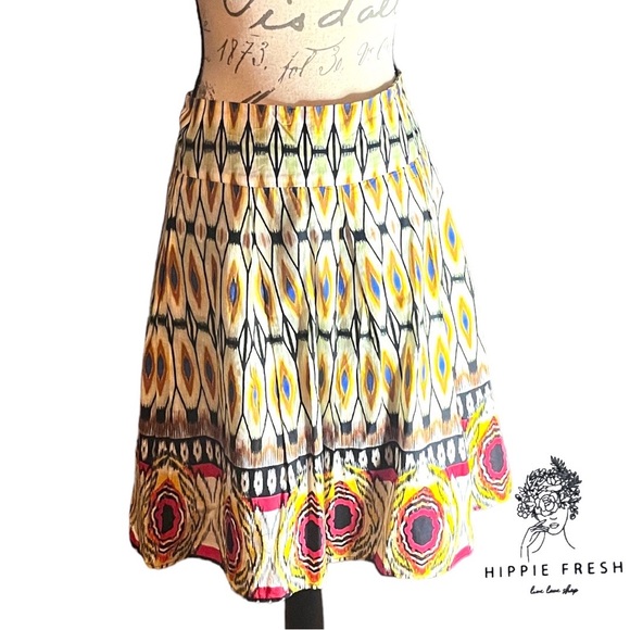 Connection 18 Graphic Print A Line Skirt Size M New W Tags - Picture 4 of 8